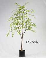 Plante verte artificielle en pot Nandina, arbre artificiel haut de gamme de luxe léger, ornement décoratif pour salon