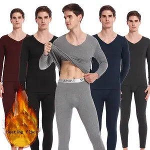 Men's traceless V-neck milk silk thin autumn clothes autumn pants thermal underwear set