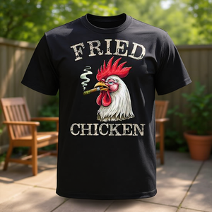 Camiseta con estampado de pollo frito para mujer, tema 420 Weed - Product Image 3