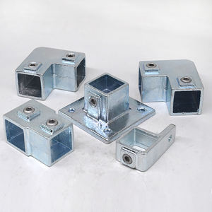 Высококачественный короткий 3-сторонний соединитель для труб 25x25 мм, прочный металлический материал, квадратный соединитель для труб - Product Image 1