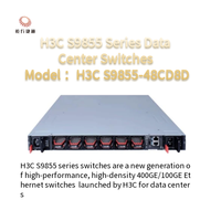 Unit Utama Switch H3C S9855-48CD8D 48-port 400G Ethernet Interface (QSFP-DD)