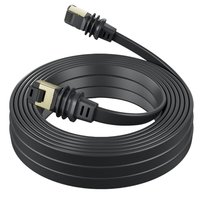Câble Ethernet plat CAT8 Starlink Gen3 30AWG en cuivre pur RJ45 PVC STP blindé étanche anti-UV pour réseau Internet satellite