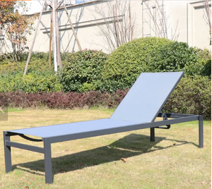 Silla de aluminio apilable <span class=keywords><strong>para</strong></span> exteriores, tumbona <span class=keywords><strong>para</strong></span> piscina, playa, Patio, muebles de jardín <span class=keywords><strong>para</strong></span> Hotel de lujo - Product Image 3