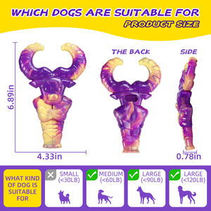 Forte giocattolo da masticare per animali domestici feroce di bue e bue Hornr in Nylon solido resistente ai morsi indistruttibile giocattolo da masticare per masticatori aggressivi - Product Image 6