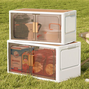 Caja de almacenamiento de plástico plegable multifunción gruesa para acampar, gabinete de almacenamiento de plástico con logotipo personalizado más vendido - Product Image 1