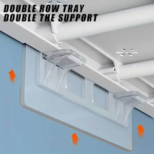 Support d'étagère de cuisine robuste avec couche adhésive sans couture, fixation sans perçage, support fixe pour planche, <span class=keywords><strong>crochet</strong></span> unique, outils fonctionnels - Product Image 4