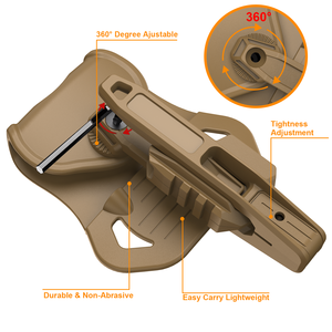 Polymer PA66 cường độ cao phổ quát chiến thuật Bao da cho phát hành nhanh chóng Đen/KAKI - Product Image 6