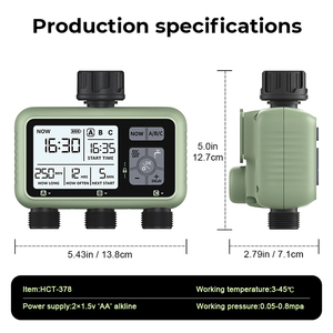 Thiết kế mới điện tử tự động Ba khu tưới nước hệ thống thủy lợi vườn nước hẹn giờ HCT-378 - Product Image 4