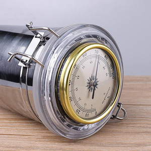 Stainless Steel <b>Storage</b> <b>Container</b> 12.5Cm Diameter Sealed Clip On Lid Coffee Tea Moisture Proof - Product Image 4