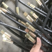 Tuyau hydraulique tressé haute pression en caoutchouc pour usage industriel, à très longue durée de vie, flexible et assemblé
