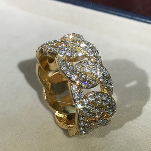 Anello da Uomo con Design a Catena, Stile Fascia Completa - Product Image 3