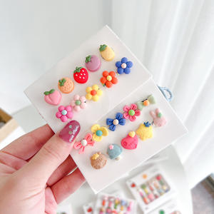 Caja de accesorios para el cabello de colores para niños, pinzas para el pelo de princesa con dibujos animados de conejos, cola de poni - Product Image 6