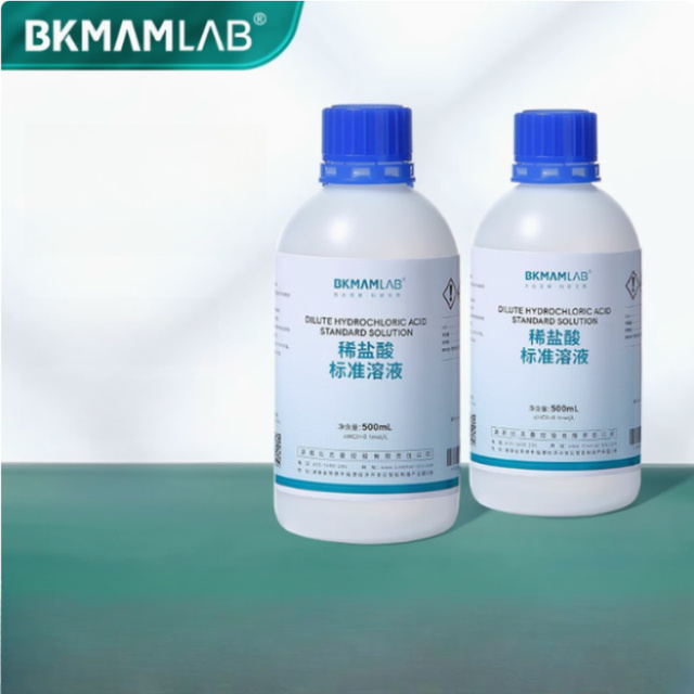 BKMAM Biodilute Hydrochloric Acid Standard Solution 0.01-1mol Chemical Reagent for Laboratory HCL Analysis Beaker Product
