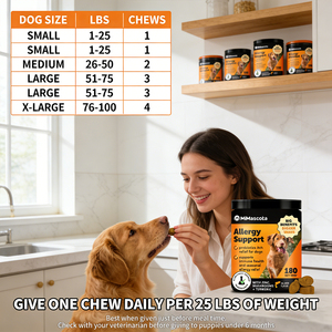 Masticables para Alergias en Perros <span class=keywords><strong>de</strong></span> Máxima Potencia - Probióticos, Calostro y Omega-3 para Piel con Picazón, Puntos Calientes y Defensa Inmunológica - Product Image 6