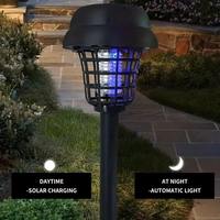 Lampe Solaire Anti-Moustiques Électrique UV Extérieure Étanche IP65, Piège à Insectes et Mouches pour Jardin, Cour, Ferme