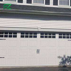 Vente directe d'usine, portes <span class=keywords><strong>de</strong></span> <span class=keywords><strong>garage</strong></span> extérieures modernes en aluminium, double vitrage, verre isolant, électriques, 16*7, finition en alliage d'aluminium - Product Image 3