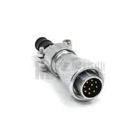 Connecteur d'aviation circulaire étanche WEIPU WF16 série 10 broches, fiche de câble TI droite en métal, prise femelle à montage sur panneau ZM