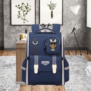 กระเป๋าเป้นักเรียนสไตล์อังกฤษการ์ตูนแฟชั่นใหม่จุของได้เยอะกระเป๋านักเรียนน้ำหนักเบาสำหรับเด็กผู้ชายเด็กผู้หญิง - Product Image 3