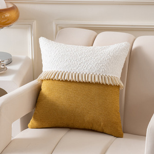 <span class=keywords><strong>Housse</strong></span> <span class=keywords><strong>de</strong></span> <span class=keywords><strong>Coussin</strong></span> Carré <span class=keywords><strong>de</strong></span> Luxe Nordique Style Ins, <span class=keywords><strong>Housse</strong></span> <span class=keywords><strong>de</strong></span> <span class=keywords><strong>Coussin</strong></span> <span class=keywords><strong>de</strong></span> Canapé et Oreiller Lombaire en <span class=keywords><strong>Lin</strong></span> Bohème à Pompons avec Épissures, Pour Usage Domestique - Product Image 3