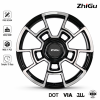 Rines Forjados ZhiGu Premium de 20-24 Pulgadas, Acabado Negro Brillante con Cara Mecanizada, Diseño Geométrico de 7 Secciones, Entrega en 15 Días para BMW, Audi, Mercedes