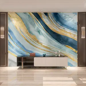 Stampa personalizzata 3d texture colorata carta da parati in marmo interior design immagini a parete decorazioni per la casa