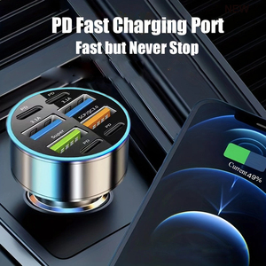 8 en 1 USB C <span class=keywords><strong>Cargador</strong></span> de coche Adaptador de carga súper rápida en coche 4 PD para iPhone iPad Huawei Vivo Samsung <span class=keywords><strong>Oneplus</strong></span> Nuevos productos 2024 - Product Image 6
