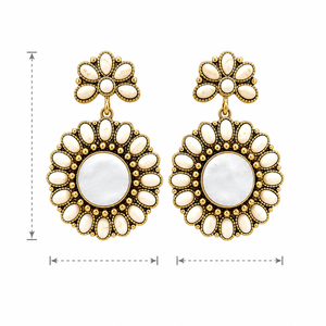 Orecchini vintage con conchiglia turchese, regalo per feste da donna - Product Image 5