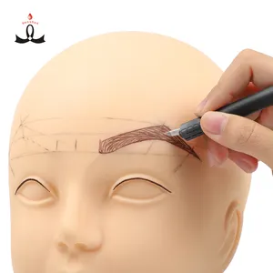 नई आगमन स्थायी मेकअप अभ्यास मॉडल सिर भौं Eyeline होंठ खोपड़ी टैटू मॉडल सिर