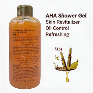 Gel de Ducha Exfoliante e Iluminador con Ácido Alfa Hidroxi, Limpieza Profunda, Hidratante, Aclarante, Antibacterial, 500 ml, Jabón Corporal OEM - Product Image 5