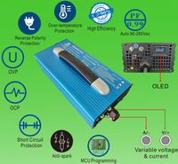 Chargeur de batterie LiFePO4/Lithium ou au plomb-acide certifié CE 900W 12V-84V avec écran OLED et garantie de 24 mois pour utilisation industrielle sur scooter