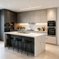 Fabricant d'armoires de cuisine haut de gamme, meubles de cuisine modernes, armoires sur mesure, solutions résidentielles en gros