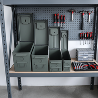 Boîte à munitions en métal, boîte de rangement portable pour outils, boîte à outils personnalisée