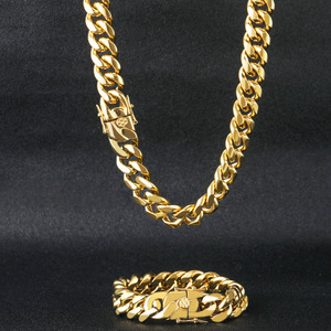 카윤 힙합 남성용 주얼리 925 순은 18k 금도금 로프 체인 목걸이 쿠반 링크 체인 - Product Image 2