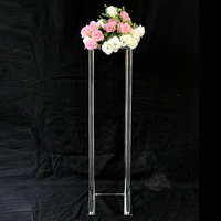 Candélabre classique en verre et cristal pour centre de table de mariage, support de fleurs et chandelier