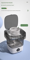 Mini-lave-linge pliable transfrontalier 12L, 8L lavage et essorage intégrés, compact, portable, à brancher, 750 tr/min, pour sous-vêtements