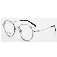 Gafas RS7604 Disponibles, Monturas Ópticas Redondas de Titanio, Diseño de Gafas Ópticas con Protección Contra Luz Azul