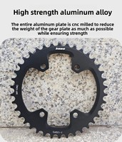 Plateau de pédalier Keos 104BCD Narrow Wide Round pour VTT, simple vitesse, 32T 34T 36T 38T, en alliage d'aluminium CNC AL7075 léger