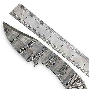 Cuchillo de caza y camping de hoja fija de acero de Damasco de 8 pulgadas con mango industrial, personalizable, suministros OEM, para exteriores y senderismo - Product Image 1