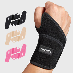 Pembungkus pergelangan tangan angkat beban Gym bernapas Neoprene dapat disesuaikan kustom untuk keamanan kebugaran - Product Image 2