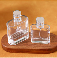 Flacon de parfum en verre transparent 30/50 ml en stock, flacon vide, flacon de transfert, flacon en verre avec bouchon pulvérisateur, vente en gros