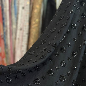 ผ้าตาข่ายฝ้ายปักลายดอกไม้เล็กๆ ประดับด้วยลูกปัด ทนทาน เหมาะสำหรับทำกระเป๋า ชุดราตรี เสื้อคลุม เสื้อโค้ท - Product Image 6
