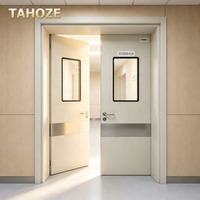 Porte d'hôpital certifiée CE en HPL, antibactérienne, ignifuge, à battants, pour salle d'opération, couloir et unité de soins intensifs
