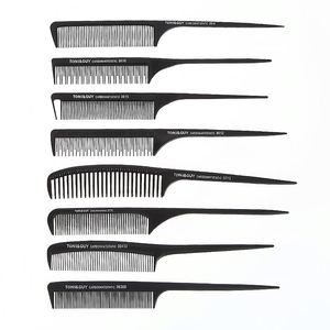 Échantillon gratuit Peigne noir pour couper les cheveux en carbone Anti-statique Poussez - Tondez le peigne à main - Product Image 5