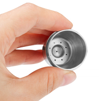 Capsule de café rechargeable en acier inoxydable pour machine à expresso avec 1 cuillère et 1 brosse