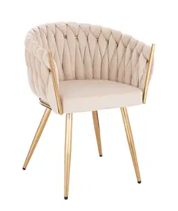 Cadeira de couro para bancada de cozinha com encosto médio em veludo macio e almofada de tecido trançado para bancada de bar com design nórdico