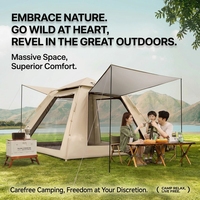 Carpa Familiar para Acampar, para 5 a 8 Personas, Grande, Totalmente Automática, de Apertura Rápida, Doble Capa, Impermeable, para Reuniones al Aire Libre
