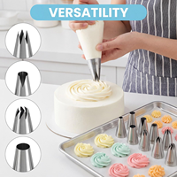 Bestseller HENGYA Edelstahl Tortendekorations-Spritztüllen 10-teiliges Set Zuckerguss-Spitzen Backzubehör für Tortendekoration