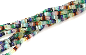 Proveedores Mayoristas RADHIKA GEMS 'N' BEADS, Cuentas Heishi Facetadas de Piedras Preciosas Multicolores, Hilo de 15 Pulgadas, para la Fabricación de Joyería, Origen India - Product Image 6