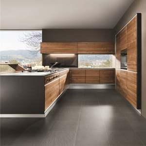 Armoires de cuisine modulaires de luxe avec évier, robinet, plan de travail en marbre/laquage, construction en MDF, design moderne - Product Image 5