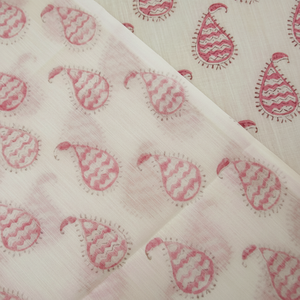 Tissu imprimé de blocs japonais en coton doux indien - Product Image 1